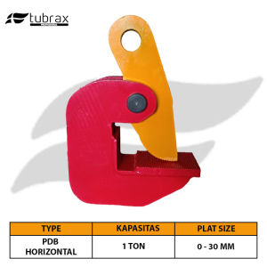 Clamp Hook Horizontal TUBRAX Lifting Clamp Hook Horizontal 1 Ton - 30 Mm Alat Angkat Plat Besi Miring Samping