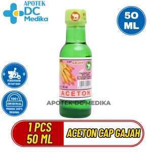 Aceton Cap Gajah 50 Ml Pelepas Cat Kuku Pelepas Lem Super Mengencerkan Dan Membersihkan Resin Kaca Serat Dan Epoksi Melarutkan Berbagai Macam Plastik
