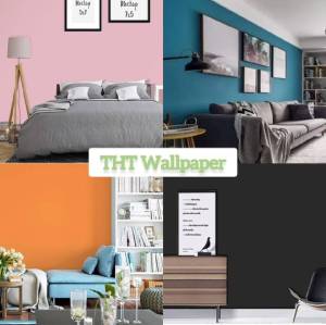 เปิดให้ส่ง! วอลเปเปอร์สีพื้นพาสเทล Wallpaper PVC พร้อมสติ๊กเกอร์ติดผนัง ขนาด กว้าง 45 ซม X ยาว 10 เมตร