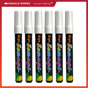 8 pcs White Chalk Marker Pen Set 7mm LED Highlighter Washable Blackboard Window Markers