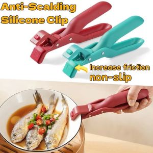 Kitchen Dish Remover Clip Hot Bowl Gripper For Kitchen Silicone Anti-Scalding Clip Meal Bowls Tongs Lightweight Non-Slip Heat Insulation Anti-Scald Clamp