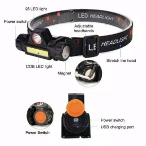 senter kepala led paling terang tahan 24 jam recharge