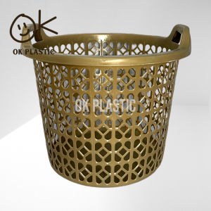 UniGlobal High Quality Round Diamond Design Basket Space Saver Heavy Duty Laundry Basket Stackable