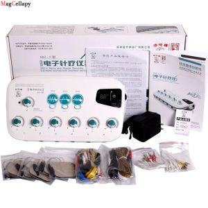 6-Channel Electronic Acupuncture Therapy Device Low Frequency Nerve and Muscle Stimulator for Pain Relief and Home Wellness