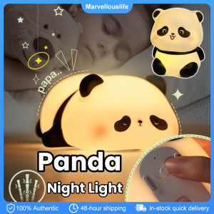 Cute Panda LED Night Light Panda Plastic Lamp Birthday Cake Decoration Bedroom Ornament Gift
