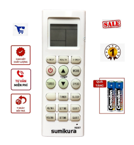 Điều khiển tivi Sumikura 1 chiều hàng tốt  - tặng kèm pin - Remote từ xa Sumikura mot Sumikura re mos may lanh sumikura