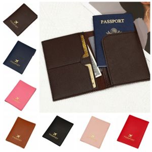 COLOO Multifunction PU Leather Passport Cover Card Case Travel Accessories Ticket Holder Simple Wallet Passport Clip Male