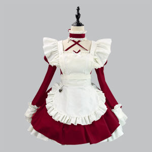 New Sweet Gothic Maid Outfit Lace-trimmed puff sleeve maid game costume COSPLAY Costume