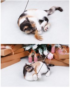 JYLC Wooden Cat Teaser Murah Tikus Mainan Kucing