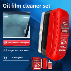 Set Pembersih Kaca Mobil 120ML Papan Pembersih Kaca Mobil + 60ML Cairan Pengisi Kuas Pelindung Film Oli Pembersih Kaca Mobil Anti Hujan Penghilang Kotoran Perawatan