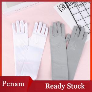 [PAM] 1 cặp găng tay Kem chống nắng lái xe găng tay căng Phụ Nữ Chống UV giữa dài thoáng khí găng tay cho mùa xuân mùa hè Găng tay mỏng