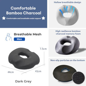 【W4Y】Donut Seat Cushion Memory Foam Seat Cushion Coccyx Orthopedic Massage Hemorrhoids Chair Cushion