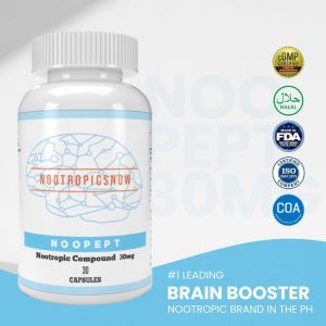 Noopept 30mg (30 capsules 30 servings) Nootropic Brain Focus Memory Booster Supplement Neuroprotectant