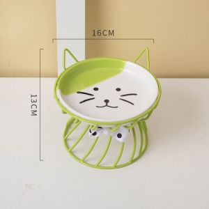 Ceramic Cat Bowl With Stand Dog Bowl Large Capacity For Pet Bowl Ceramic Elevated Cat Food Bowl Dog Feeder