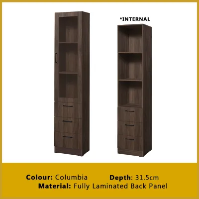 Living Mall Brock Series Open Shelves Display Cabinet Bookshelf Storage in 3 Colours