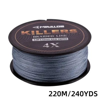 24 Hours Mavllos 220m Braided Fishing Line 4 Strands 47-80Lb Strong Saltwater Bread Line PE Fishing line