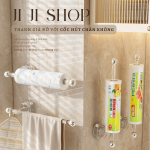 Giá Đỡ Cuộn Giấy & Khăn Đa Năng – Giá Treo Cốc Hút Chân Không Không Khoan Không Keo – Ji Ji Shop