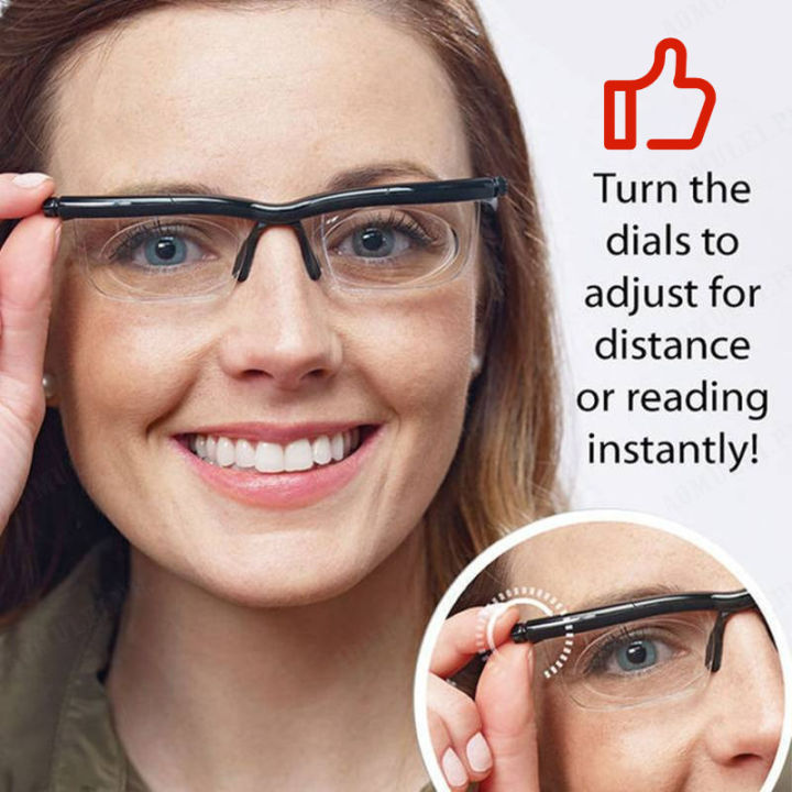 Adjustable Focus Reading Glasses Myopic Lens Presbyopia Lenses Zoom