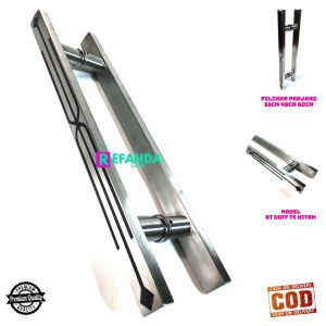 gagang handle tarikan pegangan pintu rumah minimalis model baut tembus pilihan panjang 33cm 45cm dan 60cm bahan stainless
