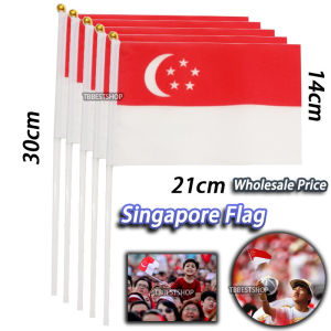 144x96cm Singapore Flag Double spray Banner flag for Balcony Room decor 2026 National Day Birthday decoration SG Flag
