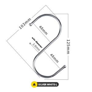 Heavy Duty Stainless Steel S Shaped Hooks Kitchen Utensil Clothes Hanger Hanging Door Closet Bag Holder Kitchen Pot