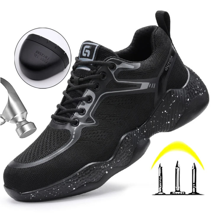 2024 Safety Shoes Men Breathable Light Work Sneakers Steel Toe Shoes ...