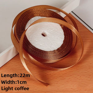 (25 Yards/Roll) 1cm Wide Ribbon Gift Packaging Silk Ribbon Wedding Gift Decorative Satin Ribbon Gift Roll
