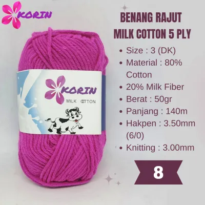 PART 1 (01-50) Benang Rajut Katun Susu / Milk Cotton Yarn / Benang Rajut