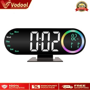 Digital LED Alarm Clock with Large Display USB Powered Modern Electronic Clock for Kids and Adults
