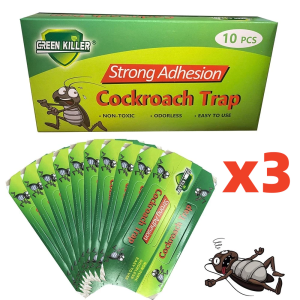 SG 10 Pcs Cockroach Killer Roach Traps Roach Bait Roach Motel Cockroach Repeller designed to be Pet and Child Safe