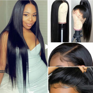 มนุษย์ผู้หญิงยาวตรงบราซิลผมหน้าลูกไม้วิกผมทนความร้อนได้ลูกไม้Silky วิกผมเอกลักษณ์สําหรับผม