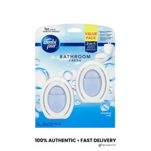 Ambi Pur 2-in-1 Bathroom Fresh 2 x 6mL – Zesty Lemon / Refreshing Apple / Refreshing Soap
