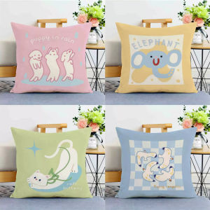 【x-cherub】ปลอกหมอนโซฟาลายน่ารัก ขนาด 45x45 ซม. สองด้าน เนื้อผ้าขนนุ่ม ไส้ PP Cotton สำหรับตกแต่งห้องรับแขก