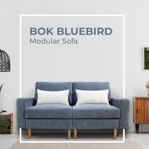 Lazio BOK Modular Sofa in a Box Assemble in 3 min with No Tools Required Stain proof and Water Resistant Fabric & Made in Malaysia