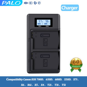 PALO Battery Canon LP-E8 LP E8 untuk Canon Eos 550D 600D 650D 700D Battery + Battery Charger