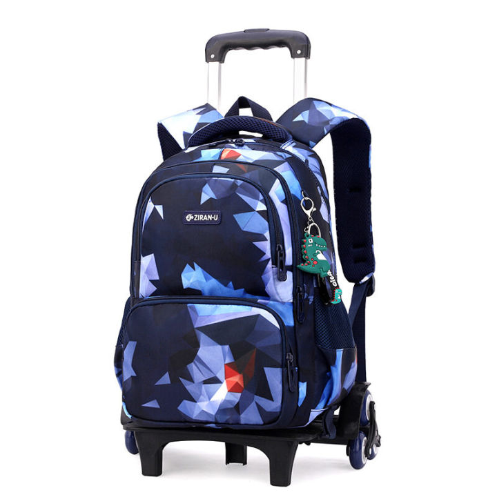 milu Natural Fish New Trolley Schoolbag Three-Piece Set Primary School  Student Male and Female Large Capacity Fashion Backpack Hot Sale