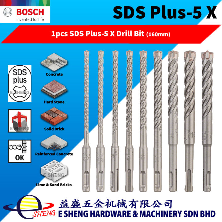 Bosch 1pcs SDS Plus-5X Drill Bit for Rotary Hammer Drill 14
