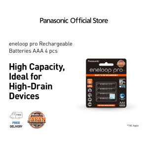 Panasonic eneloop Pro AAA 4pc Rechargeable Battery BK-4HCCE4BT8