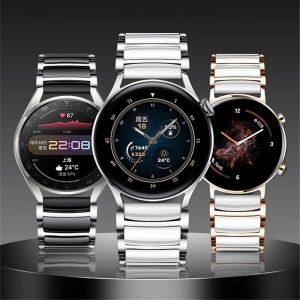 For Huawei Watch 3 46mm Watchband Ceramic strap between stainless steel watch band strap for huawei watch 3 pro Smart watch