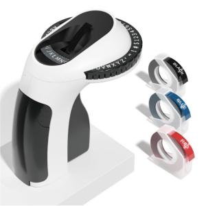Portable Label Printer With 3 Rolls Tape Mechanical Labels Printing Machine For Office Home Kitchen Storage Organization