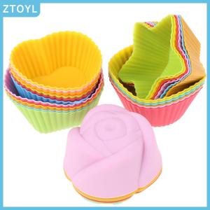 ZTOYL 6PCS Silicone Cake Cupcake Cup Cake Tool Bakeware Baking Silicone Mold Cupcake