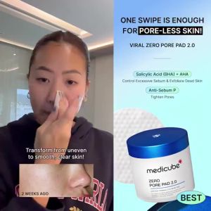 [Shop Favorite] Medicube Zero Pore Pad 2.0 Mild 70ea  Refine Enlarged Pores Absorb Sebum & Purify Deep Pore Dirt Daily