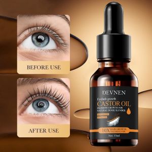2PCS 15ML Natural Castor Oil Hair Eyebrow Eyelash Growth Essence Natural Plant Essence Fast Growth