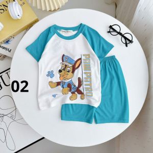 Bộ cộc tay thun lạnh Minky Mom in hình chó cứu hộ cho bé 7- 28 kg VTN-C04