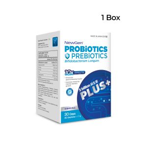 NewGen Probiotics + Prebiotics Plus Microcapsulated 5 Billion CFU Bifidobacterium Longum Japan 30 Days 30 Sachets (Exp 11/2026)