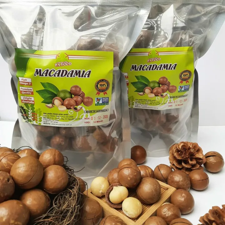 500GR Hạt macca úc vỏ nứt tự nhiên Loại VỎ MỎNG-SIZE KHỔNG LỒ 25 - 28 mm