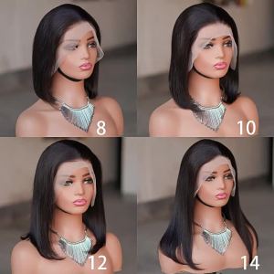 100% human hair wig 13*4 lace Chinese hair color cut bob head human hair wig