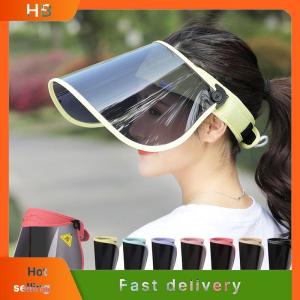 HB Outdoors Anti-UV Visor Sun Hat Men Women Foldable Sport Solar Protection Portable Face Cover Shield Sunshade Cap Summer Sun Hats
