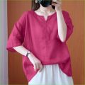 Rulfepy ZANZEA Purple Top for Women Ladies Casual Loose Kaftan Tops T Shirt O Neck Womens Solid Plain Blouse 7.9v. 