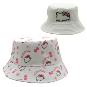 Sanrio Cinnamoroll Pochacco Sun Hat Hello Kitty Kuromi Double Sided Fisherman Hat Cute Cartoon My Melody Printed Sunshade Hat Girl Birthday Christmas Gift